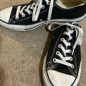 Black Converse All-Star Sneakers with White Laces